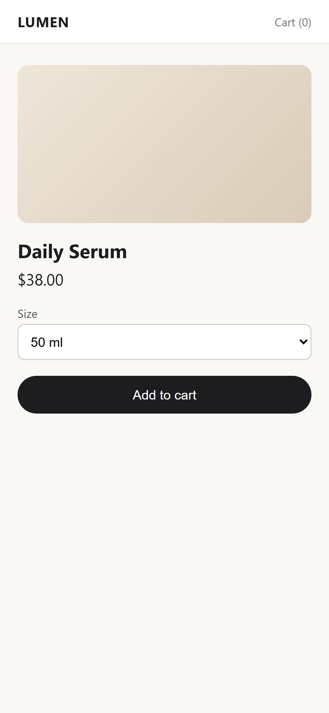 Screenshot of step 1
